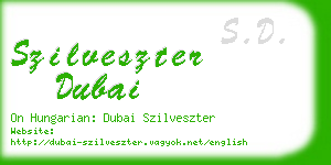 szilveszter dubai business card